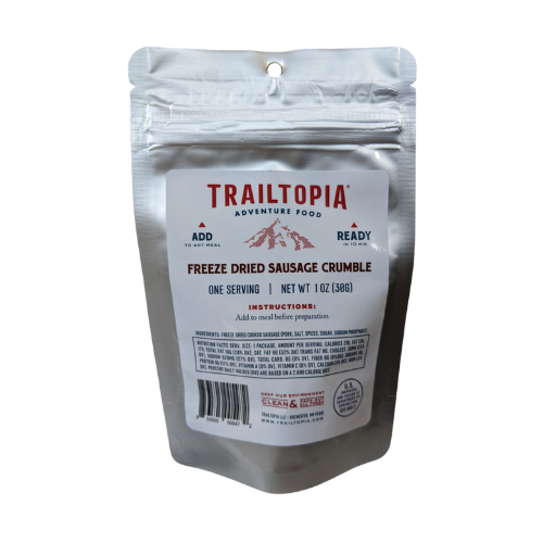 Freeze Dried Sausage Crumble Side Pack by Trailtopia