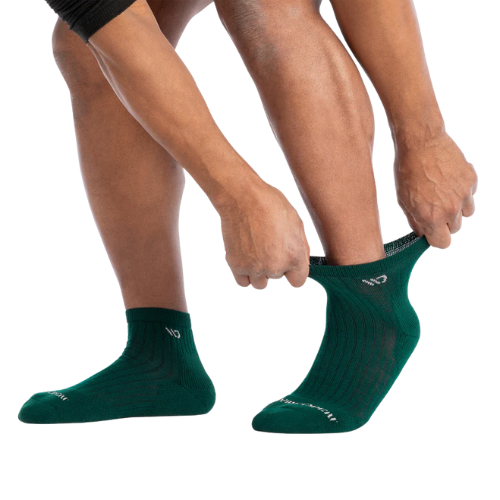 Men's Solid Cushioned Quarter Crew Socks by WIDE OPEN® Socks