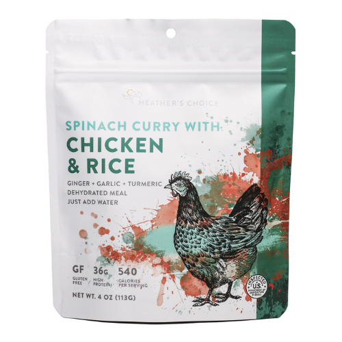 Spinach Curry with Chicken & Rice by Heather's Choice